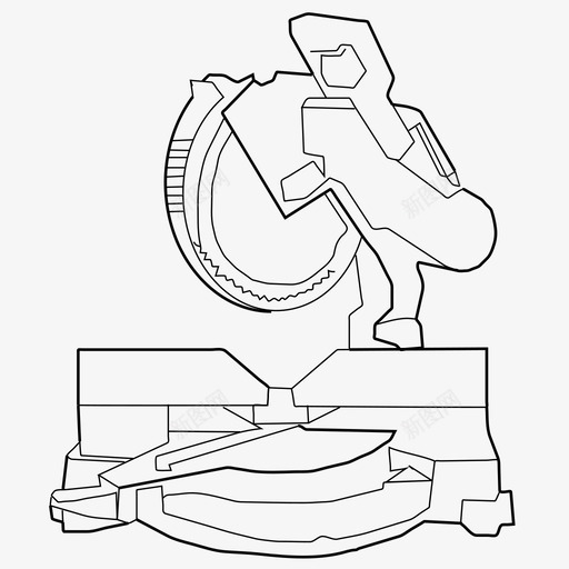 锯木工工具图标svg_新图网 https://ixintu.com 刀片 切割 工具 木工 电动工具 设计 车间 锯