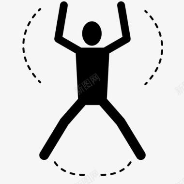 跳伞运动健身图标图标