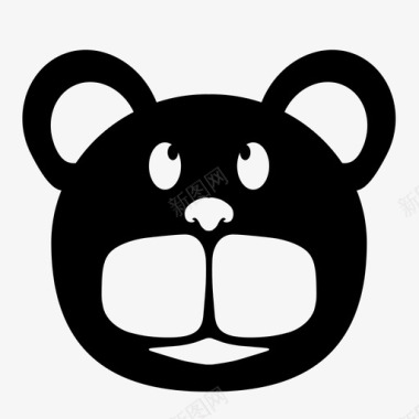 泰迪熊动物卡通图标图标