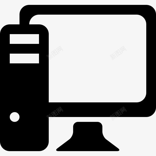 计算机数字显示器图标svg_新图网 https://ixintu.com 屏幕 工作 数字 显示器 电子 计算机 设备