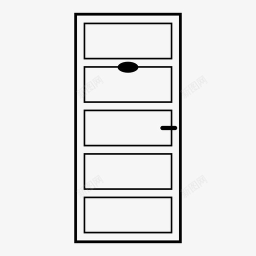 门入口家具图标svg_新图网 https://ixintu.com 入口 家 家具 房子 酒店 门