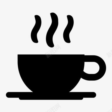 茶饮料咖啡热的蒸汽图标图标
