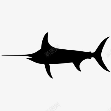 旗鱼动物钓鱼图标图标