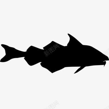 黑线鳕动物鱼海鲜水图标图标