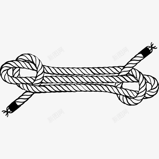 羊驼结绳子领带图标svg_新图网 https://ixintu.com 绳子 羊驼结 领带