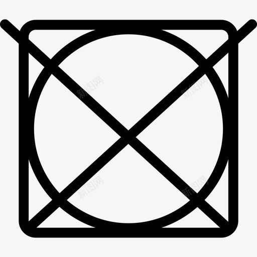 洗衣符号在一个正方形的圆圈上标志洗衣指南图标svg_新图网 https://ixintu.com 标志 洗衣指南 洗衣符号在一个正方形的圆圈上