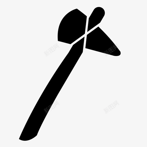 锤子工具石器时代图标svg_新图网 https://ixintu.com 原始 工具 打击 斧子 棍子 石器时代 锤子