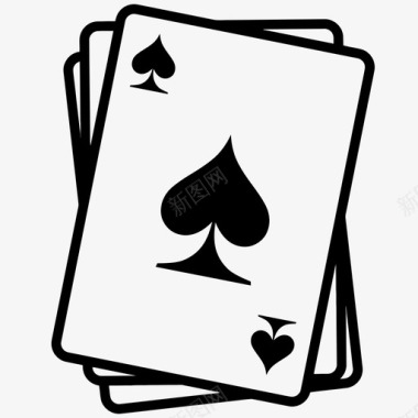 扑克牌纸牌游戏赌博图标图标