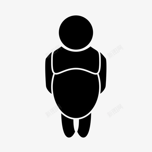 人强壮肥胖图标svg_新图网 https://ixintu.com 人 强壮 男人 肥胖 象形