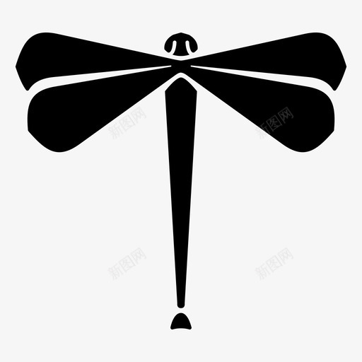 蜻蜓昆虫翅膀图标svg_新图网 https://ixintu.com 昆虫 翅膀 蜻蜓
