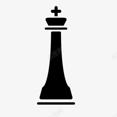 国际象棋棋盘游戏国王图标图标