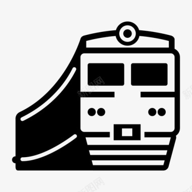 火车铁路郊区地铁交通图标图标