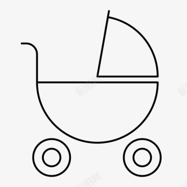婴儿车马车儿童图标图标