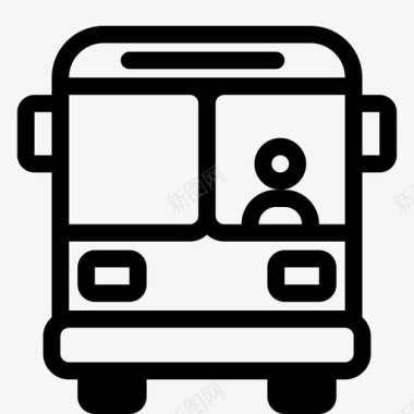 公共汽车城市骑乘图标图标