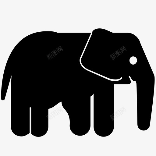 大象非洲非洲象图标svg_新图网 https://ixintu.com 大象 非洲 非洲象