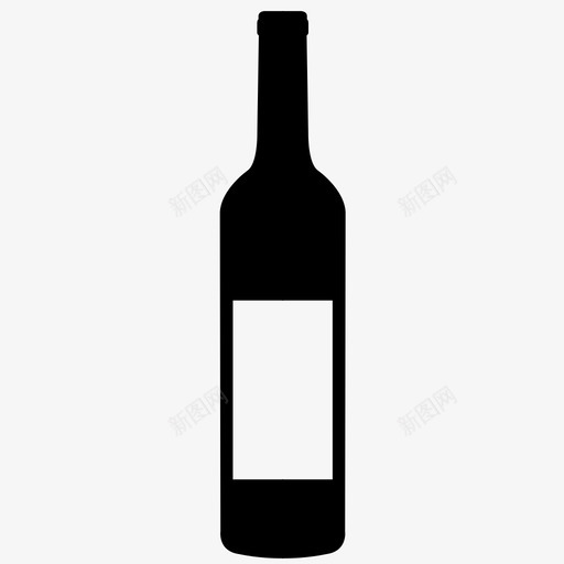 葡萄酒酒类饮料图标svg_新图网 https://ixintu.com 容器 标签 玻璃杯 瓶子 葡萄酒 酒瓶 酒类 饮料