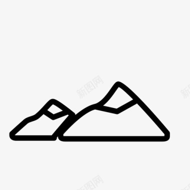 山脉悬崖风景图标图标