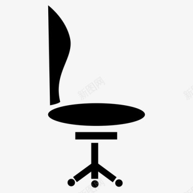 椅子轮子纺纱椅图标图标