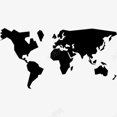 世界大陆地理图标图标
