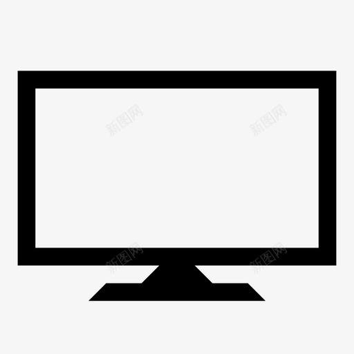 电视机娱乐设备图标svg_新图网 https://ixintu.com 娱乐设备 电视机