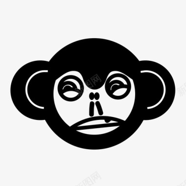 猴子野生动物动物园图标图标