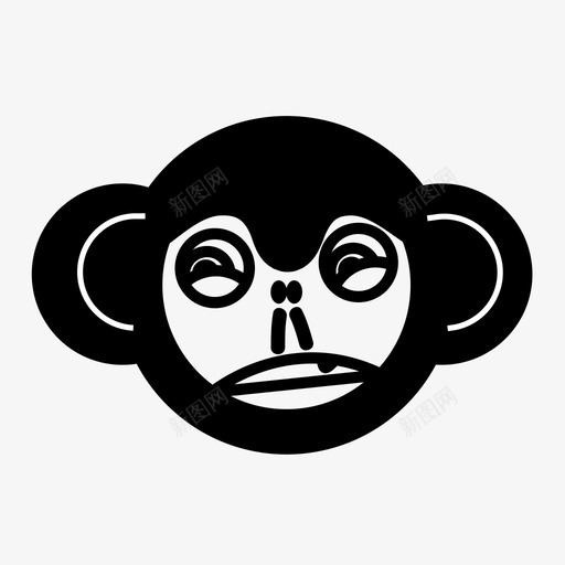 猴子野生动物动物园图标svg_新图网 https://ixintu.com 动物园 猴子 野生动物