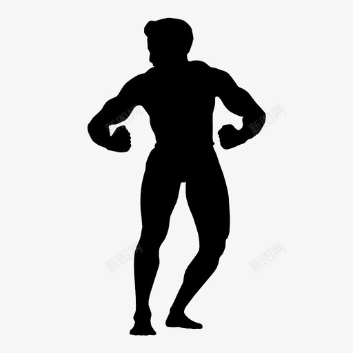 健美健身男人图标svg_新图网 https://ixintu.com 人 健美 健身 强壮 男人 肌肉