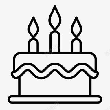 生日蛋糕蜡烛甜点图标图标
