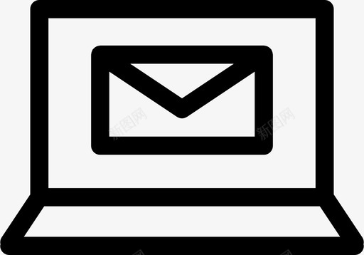 电子邮件计算机信封图标图标