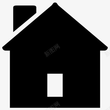 房子家庭家屋顶庇护所图标图标