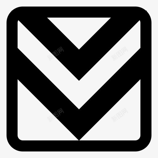 V形箭头图标svg_新图网 https://ixintu.com V形 下 图标 图案 箭头 设计