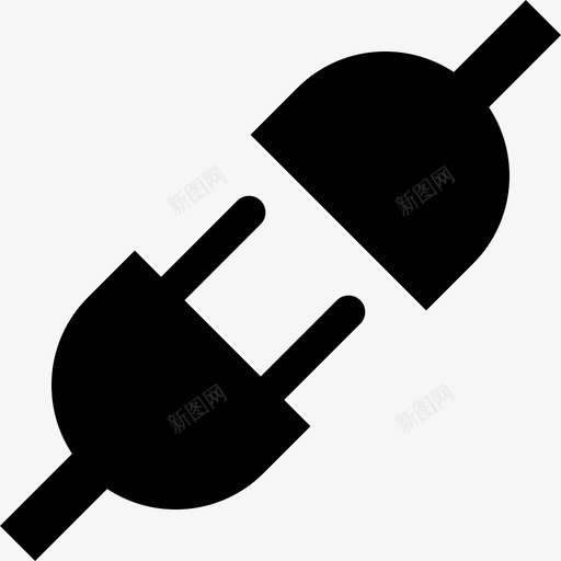 插入式断开连接断开带电离线图标svg_新图网 https://ixintu.com 带电 插入式 断开 断开连接 离线