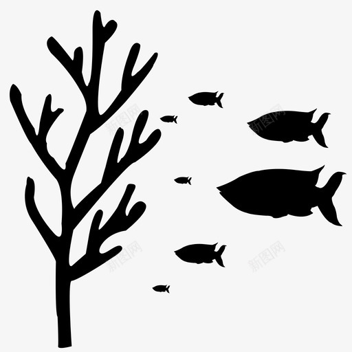 珊瑚礁水族馆生态系统鱼类海洋图标svg_新图网 https://ixintu.com 水 水族馆 海洋 珊瑚礁 生态系统 鱼类