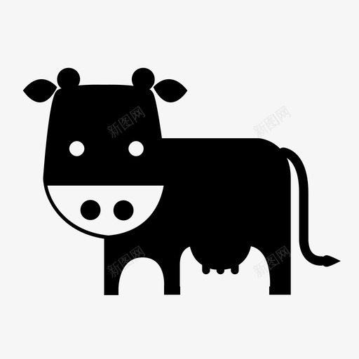 牛动物牛肉图标svg_新图网 https://ixintu.com 农场 动物 奶制品 牛 牛乳 牛奶 牛肉 牲畜