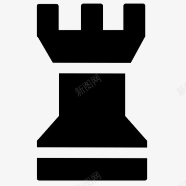 车棋盘城堡象棋游戏图标图标