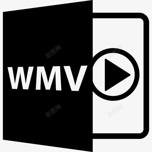 Wmv文件格式符号接口文件格式样式图标svg_新图网 https://ixintu.com Wmv文件格式符号 接口 文件格式样式