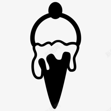 冰淇淋甜味勺状图标图标