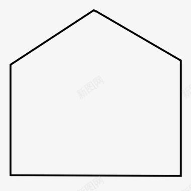 房子形状简单图标图标