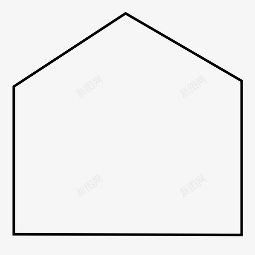 房子形状简单图标svg_新图网 https://ixintu.com 形状 房子 简单