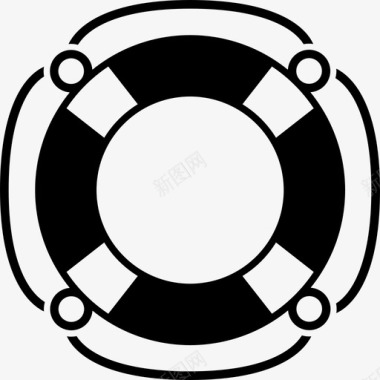 救生筏海上航行救生圈浮标图标图标