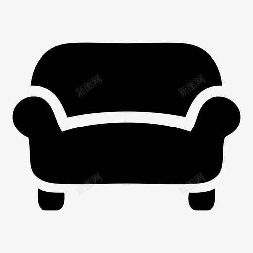沙发家具爱情座椅图标svg_新图网 https://ixintu.com 家具 枕头 椅子 沙发 爱情座椅