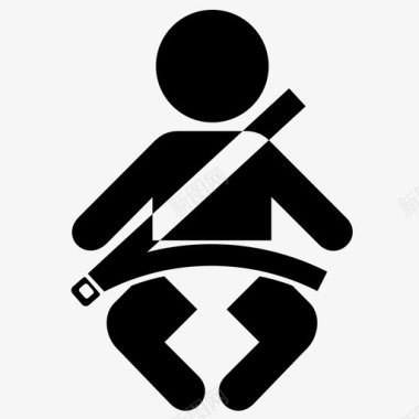 儿童安全座椅婴儿汽车椅子安全带图标图标
