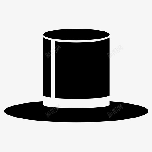 礼帽时尚正式绅士图标svg_新图网 https://ixintu.com 时尚 正式 礼帽 绅士