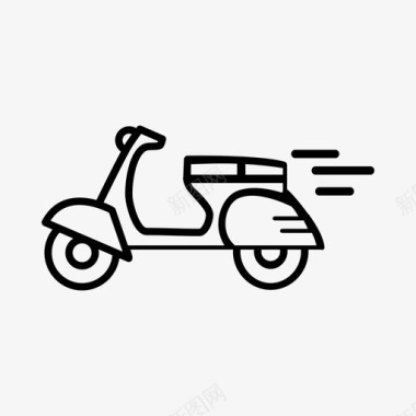 滑板车驱动器摩托车图标图标