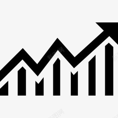 统计分析箭头图标图标