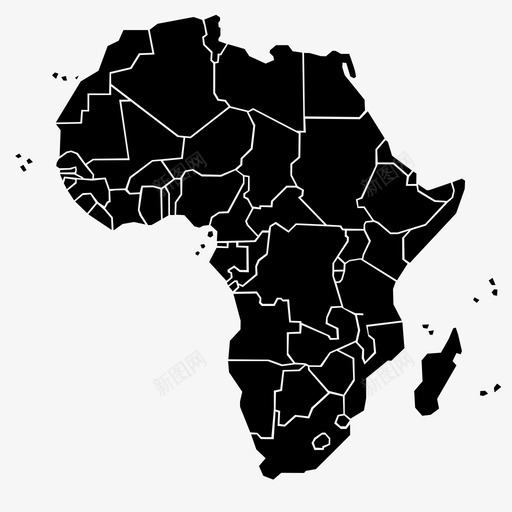 非洲大陆地理图标svg_新图网 https://ixintu.com 地图 地理 大陆 非洲