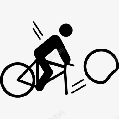 自行车事故自行车骑车人图标图标