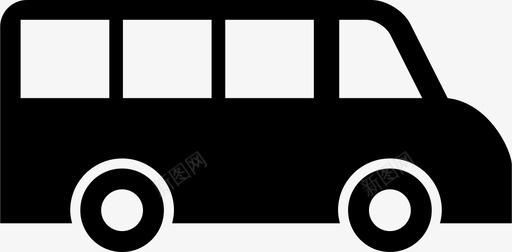 巴士人道主义后勤运输货车图标图标