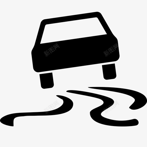 打滑汽车碰撞驾驶危险图标svg_新图网 https://ixintu.com 危险 打滑 汽车 滑 碰撞 路 车辆 雨 驾驶