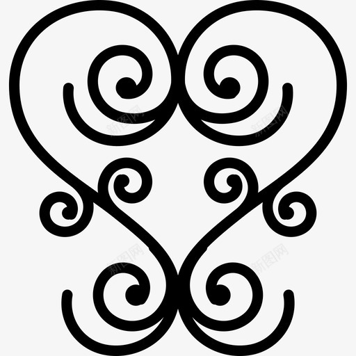 花的就像一个对称的螺旋形的细线形状花的图标svg_新图网 https://ixintu.com 形状 花的设计 花的设计就像一个对称的螺旋形的细线